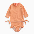 Coral Tide Rashguard & Frilled Bottoms Swimsuit