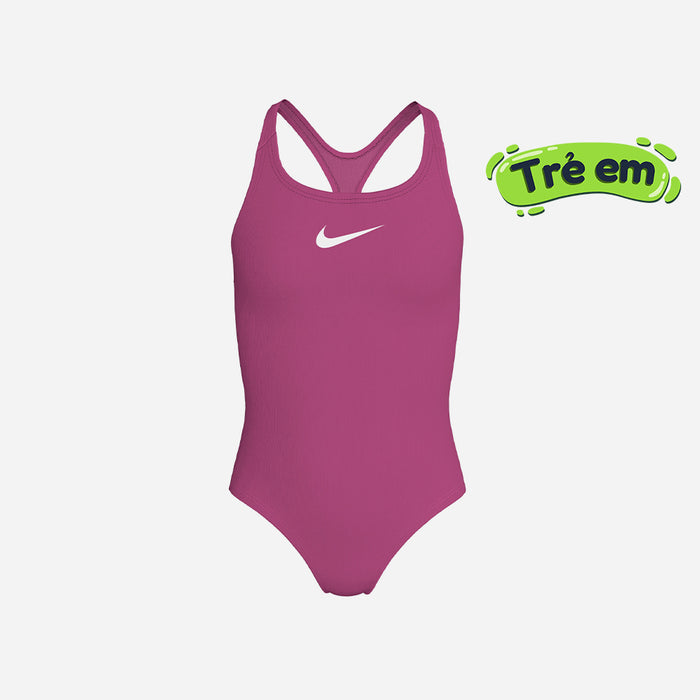 Đồ Bơi Một Mảnh Bé Gái Nike Swim Essential Racerback - Hồng - Supersports Vietnam