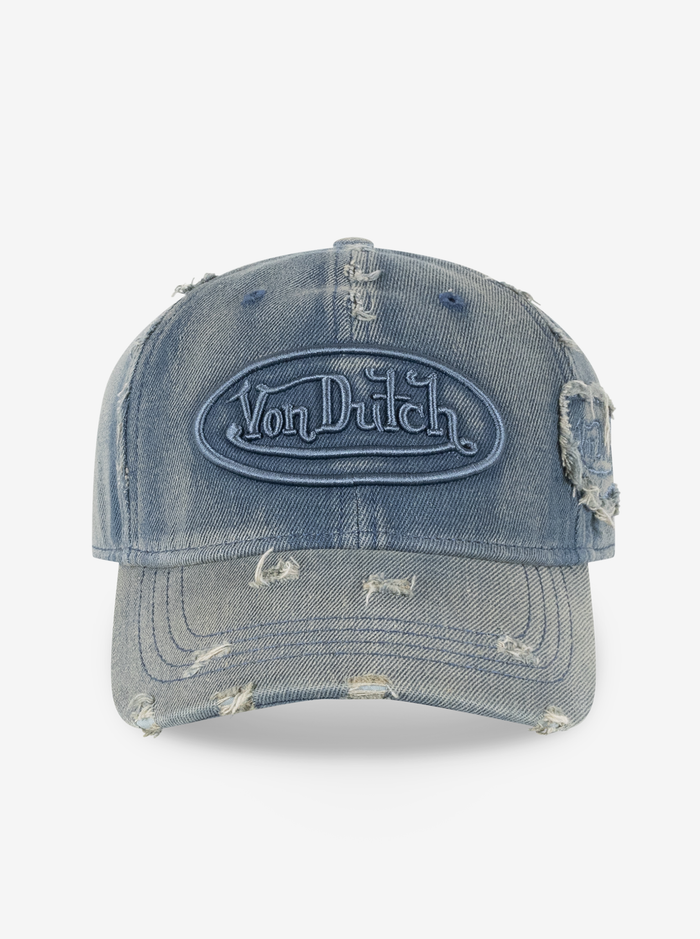 Distressed Denim Dad Cap