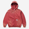 Faded Waffle Zip-Thru Hood