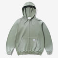 Faded Waffle Zip-Thru Hood
