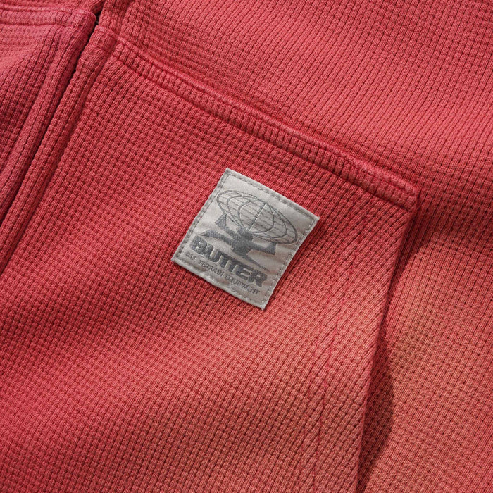 Faded Waffle Zip-Thru Hood