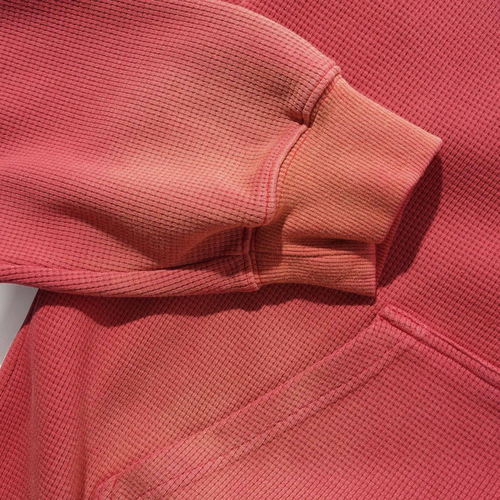 Faded Waffle Zip-Thru Hood