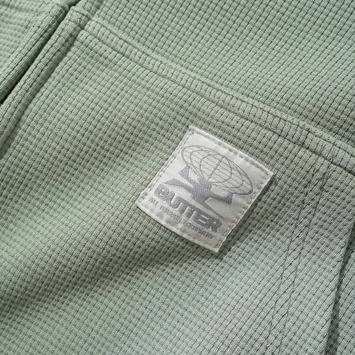 Faded Waffle Zip-Thru Hood
