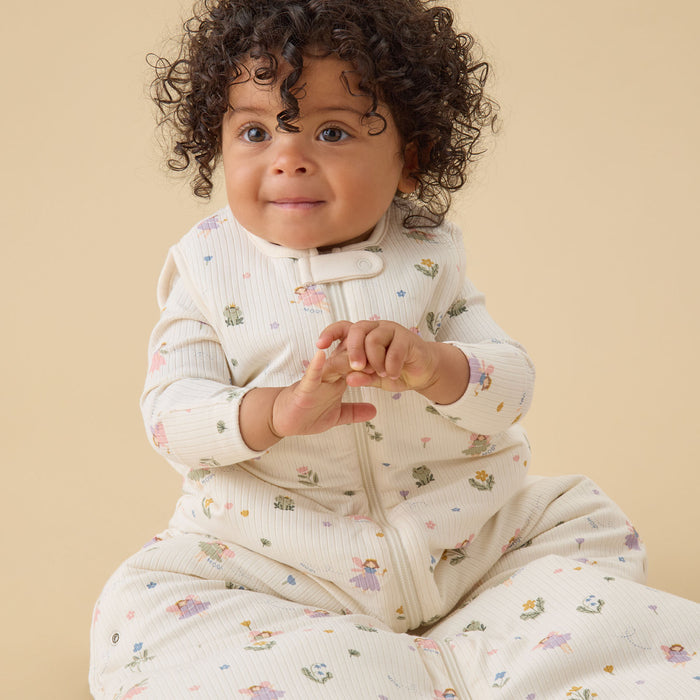 Fairy Garden Ribbed Front Opening Sleep Sack 2.5 TOG