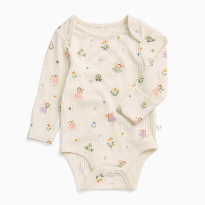 Fairy Garden Ribbed Long Sleeve Bodysuit