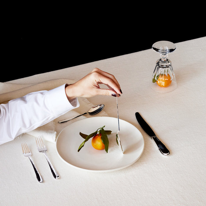 Georg Jensen Sterling Silver Flatware in Beaded