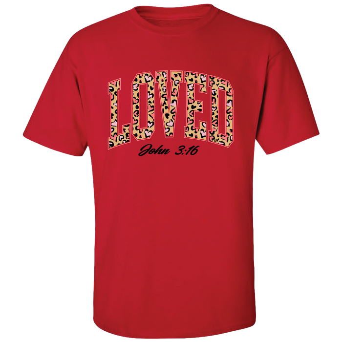 GGO-2818 Loved with Hearts Leopard- Cherry Red