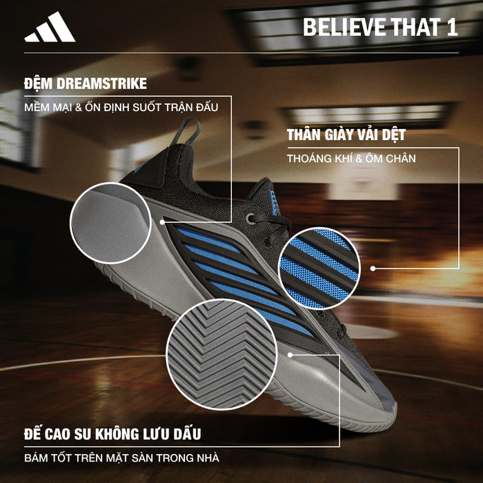 Giày Bóng Rổ Nam Adidas Believe That 1 - Xám - Supersports Vietnam