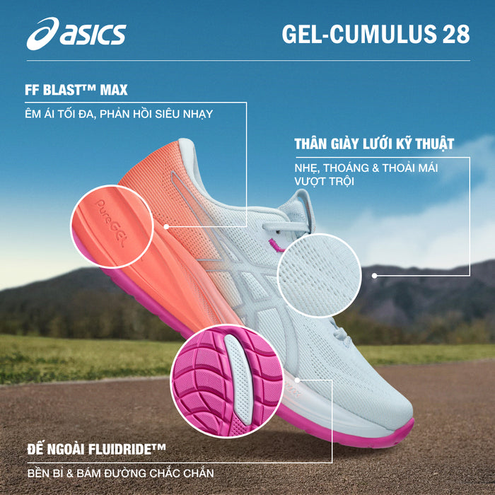Giày Chạy Bộ Nữ Asics Gel-Cumulus 28 - Nhiều Màu - Supersports Vietnam