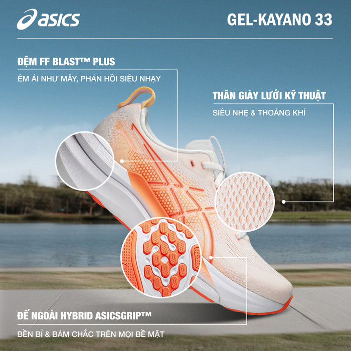 Giày Chạy Bộ Nữ Asics Gel-Kayano 33 - Cam - Supersports Vietnam