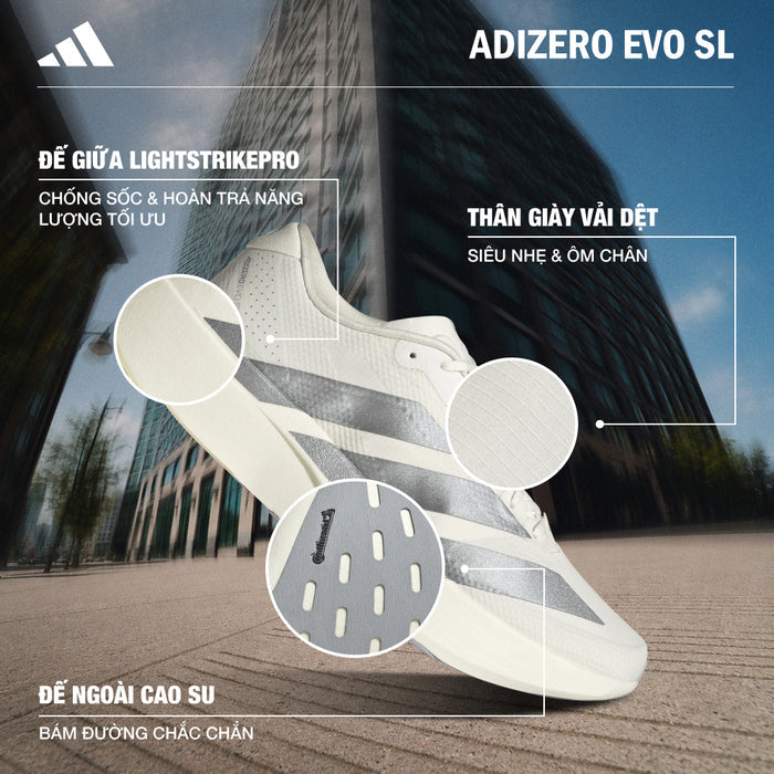 Giày Chạy Bộ Nam Adidas Adizero Evo Sl - Be - Supersports Vietnam