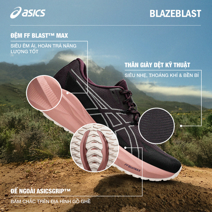 Giày Chạy Trail Nữ Asics Blazeblast - Đen - Supersports Vietnam