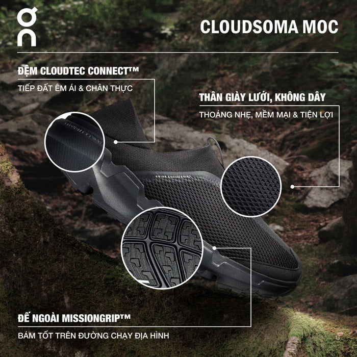 Giày Chạy Trail Nữ On Running Cloudsoma Moc - Đen - Supersports Vietnam