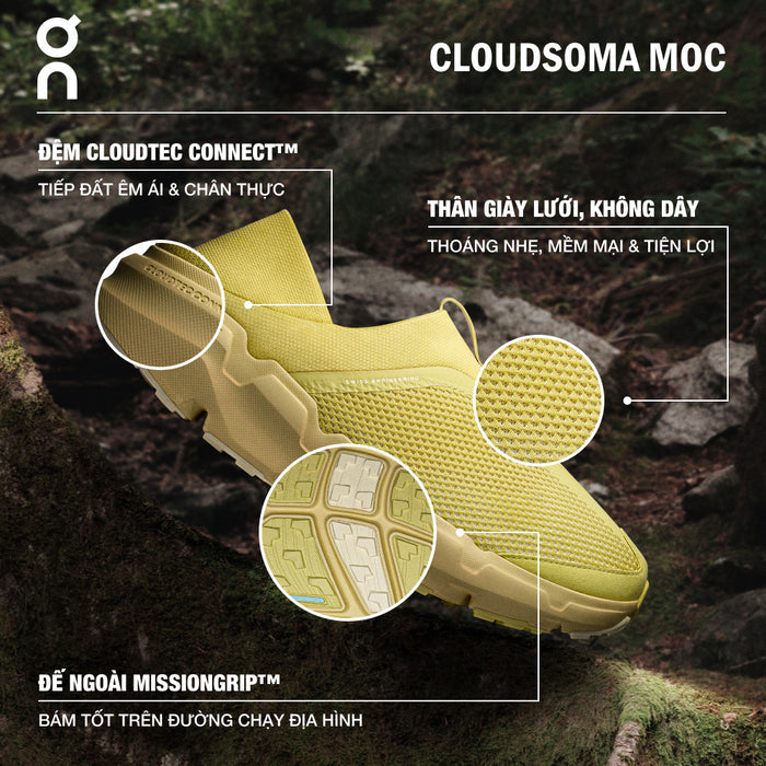 Giày Chạy Trail Nữ On Running Cloudsoma Moc - Vàng - Supersports Vietnam