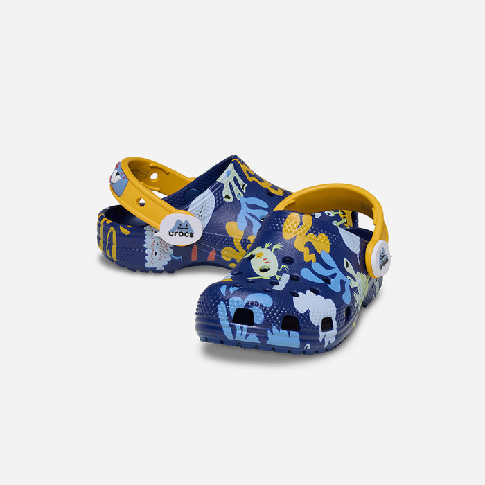 Giày Clog Trẻ Em Crocs Classic Monster Mash - Xanh Navy - Supersports Vietnam