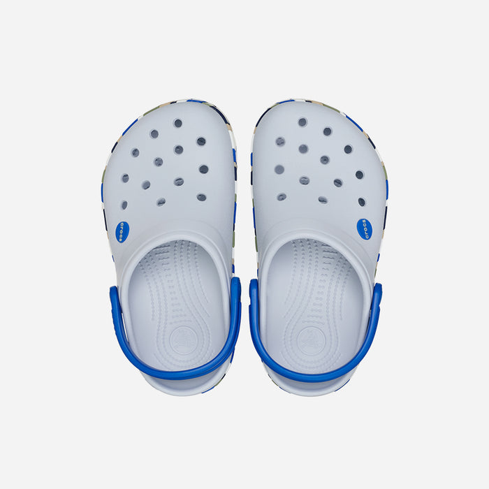 Giày Clog Trẻ Em Crocs Crocband Chevron Band - Xanh Dương - Supersports Vietnam