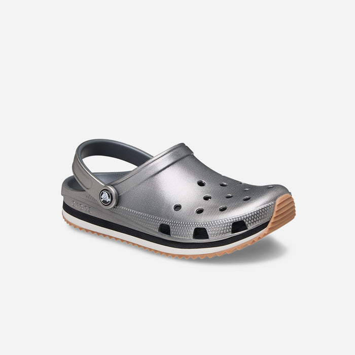 Giày Clog Unisex Crocs Crocband Metallic Runner - Xám - Supersports Vietnam