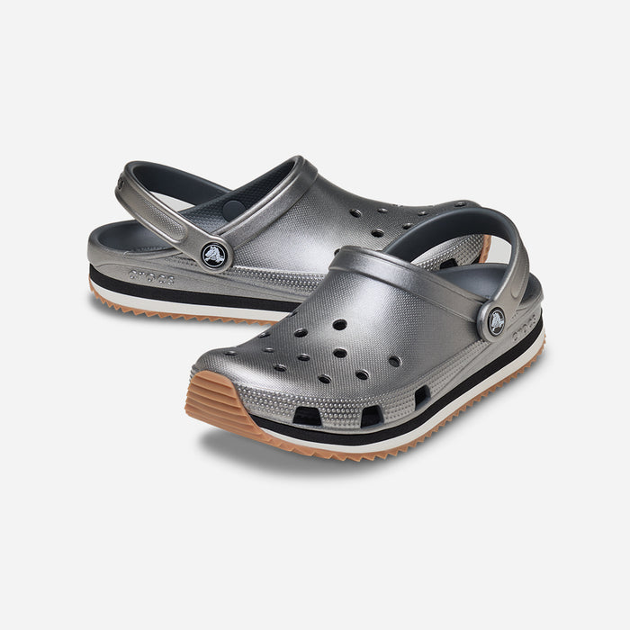 Giày Clog Unisex Crocs Crocband Metallic Runner - Xám - Supersports Vietnam