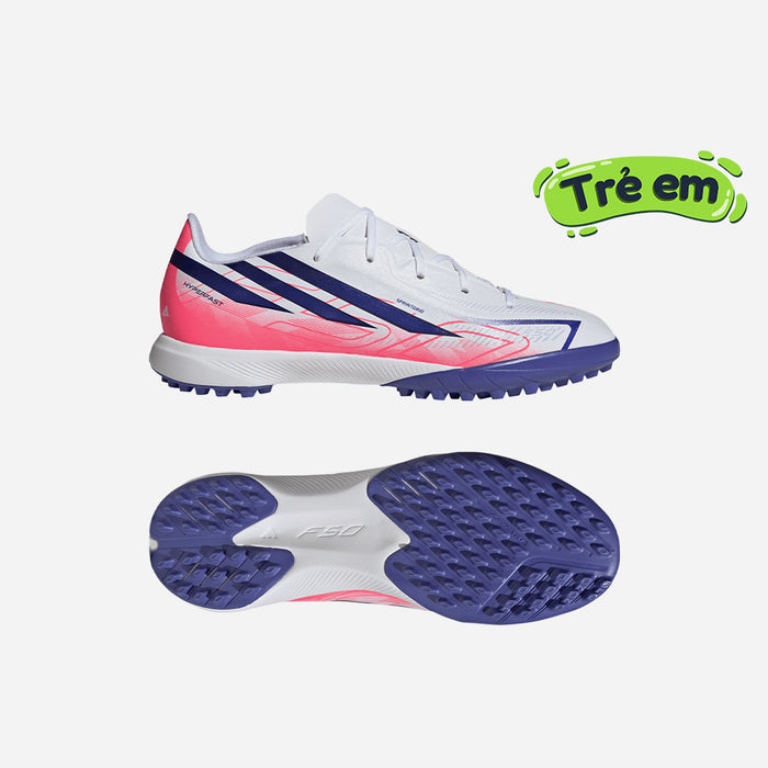 Giày Đá Bóng Sân Cỏ Nhân Tạo Trẻ Em Adidas F50 Hyperfast League - Trắng - Supersports Vietnam