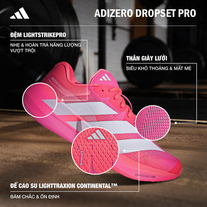 Giày Luyện Tập Nữ Adidas Adizero Dropset Pro - Hồng - Supersports Vietnam