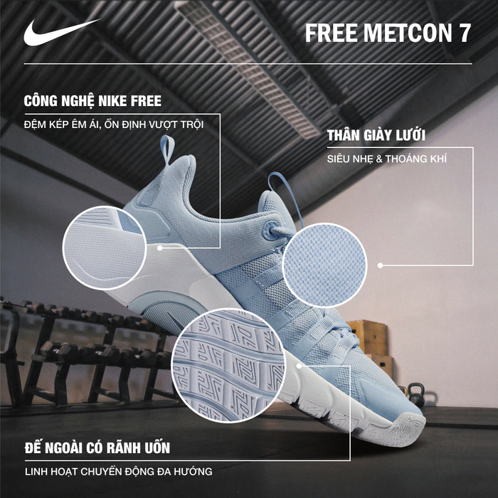 Giày Luyện Tập Nữ Nike Free Metcon 7 - Xanh Dương - Supersports Vietnam