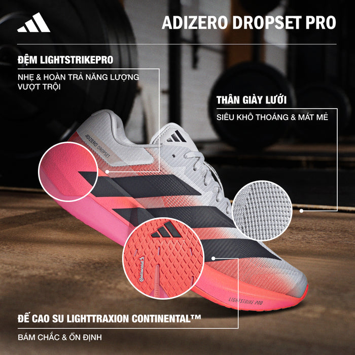 Giày Luyện Tập Nam Adidas Adizero Dropset Pro - Hồng - Supersports Vietnam