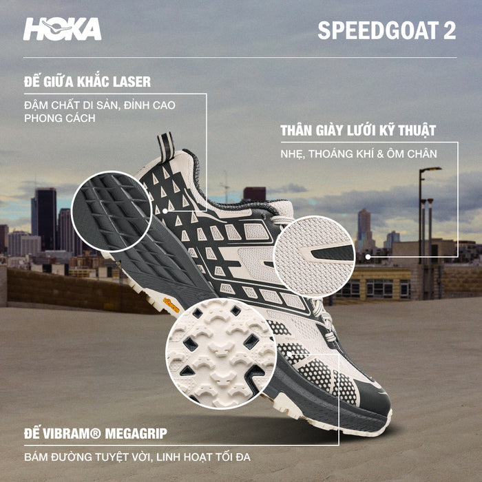 Giày Sneaker Unisex HOKA Speedgoat 2 - Đen - Supersports Vietnam