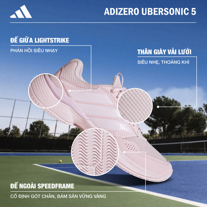 Giày Tennis Nữ Adidas Gamecourt 3 - Hồng - Supersports Vietnam