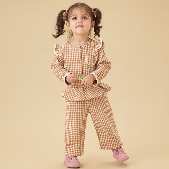 Gingham Pull-On Pants