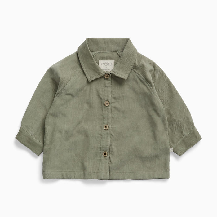 Green Corduroy Oversized Shacket