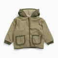 Green Corduroy Padded Hooded Coat