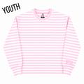 KD-MC-STRIPE MONO-TAG PATCH YOUTH LONG SLEEVE TOP-LIGHT PINK