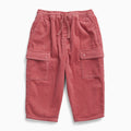KIDLY by MORI Barrel Leg Cord Pants - Pink