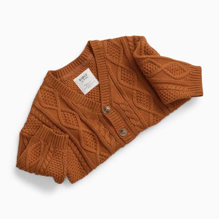 KIDLY by MORI Cable Knit Cardigan