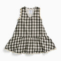KIDLY by MORI Checked Pinafore Dress