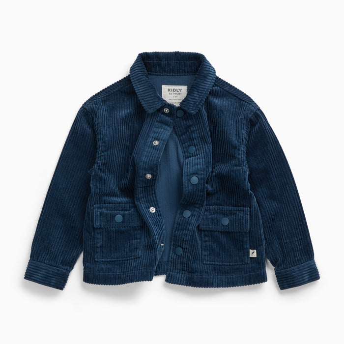 KIDLY by MORI Cord Shacket - Teal