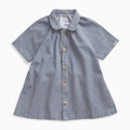 KIDLY by MORI Denim Striped Shirt Dress