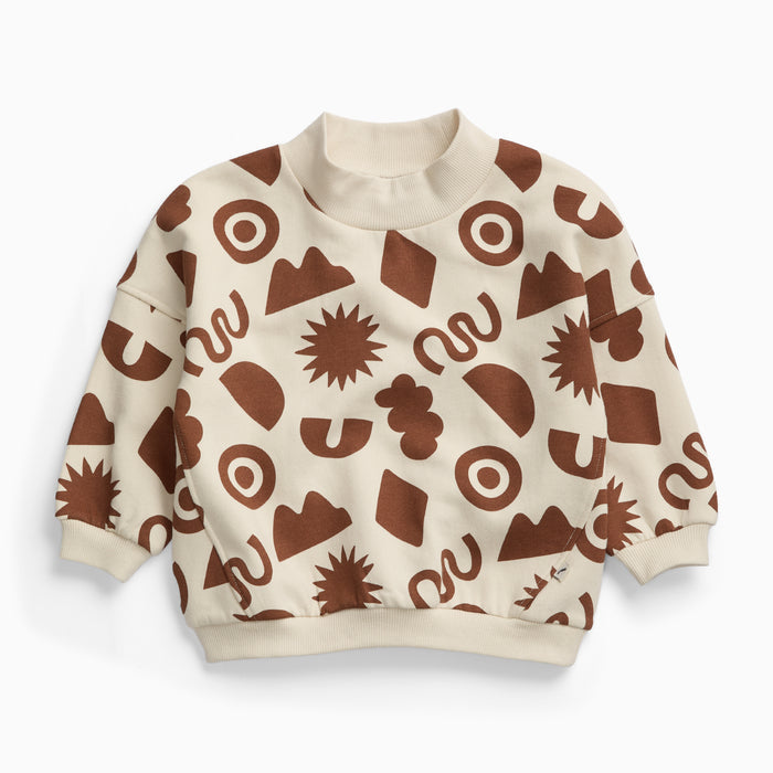 KIDLY by MORI Dropped Shoulder Sweater - Squiggle