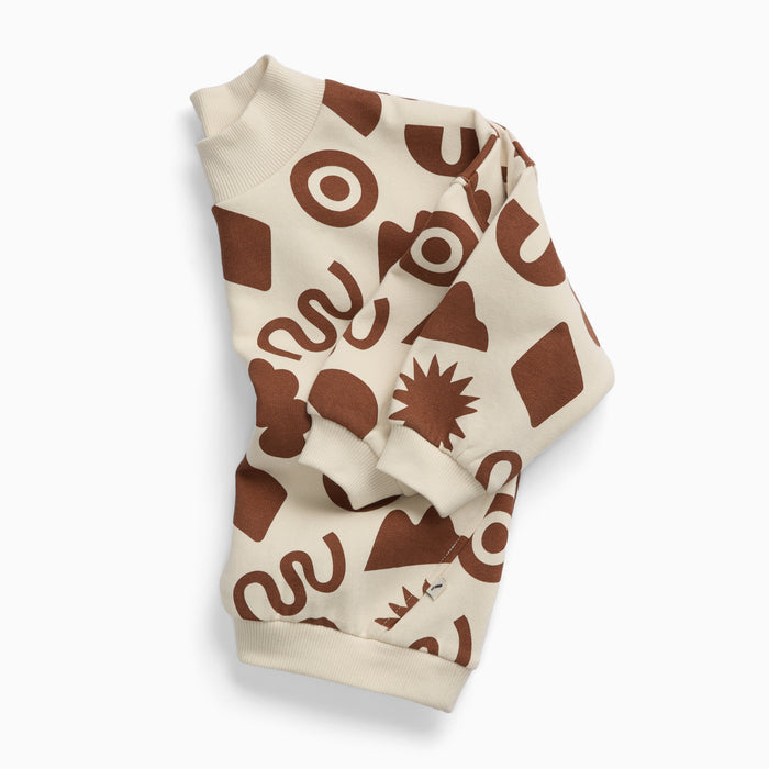 KIDLY by MORI Dropped Shoulder Sweater - Squiggle