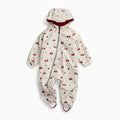 KIDLY by MORI Fleece Lined Puddle Suit - Cherry
