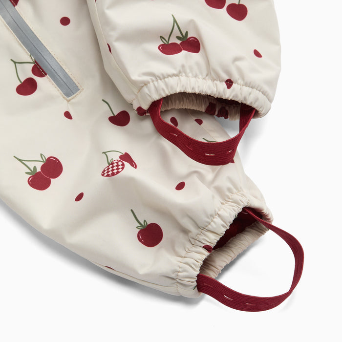 KIDLY by MORI Fleece Lined Puddle Suit - Cherry