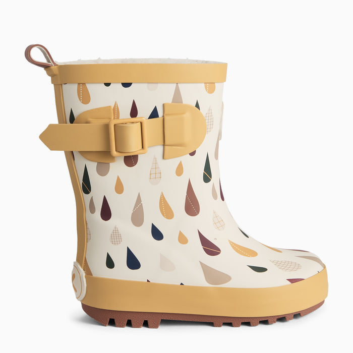KIDLY by MORI Fleece Lined Rain Boots - Rain Drop