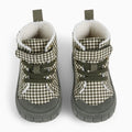 KIDLY by MORI High Top Sneakers - Khaki Houndstooth