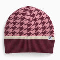 KIDLY by MORI Houndstooth Knitted Beanie - Pink