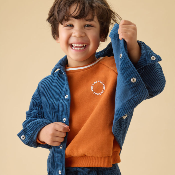 KIDLY by MORI Oversized Sweater - Rust