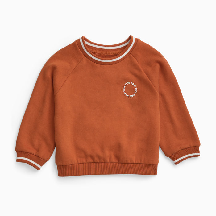 KIDLY by MORI Oversized Sweater - Rust