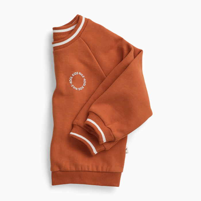 KIDLY by MORI Oversized Sweater - Rust