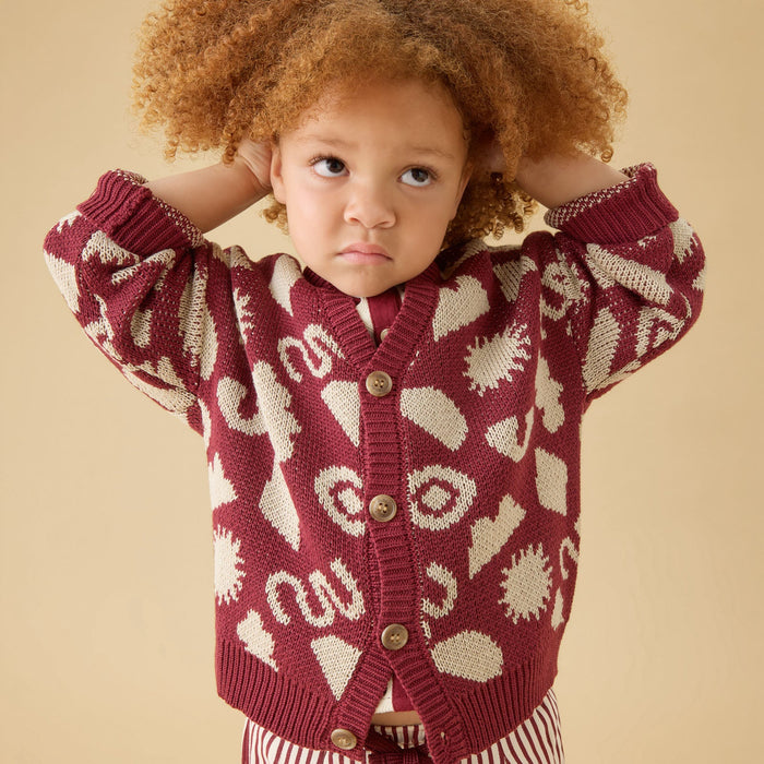 KIDLY by MORI Patterned Cardigan