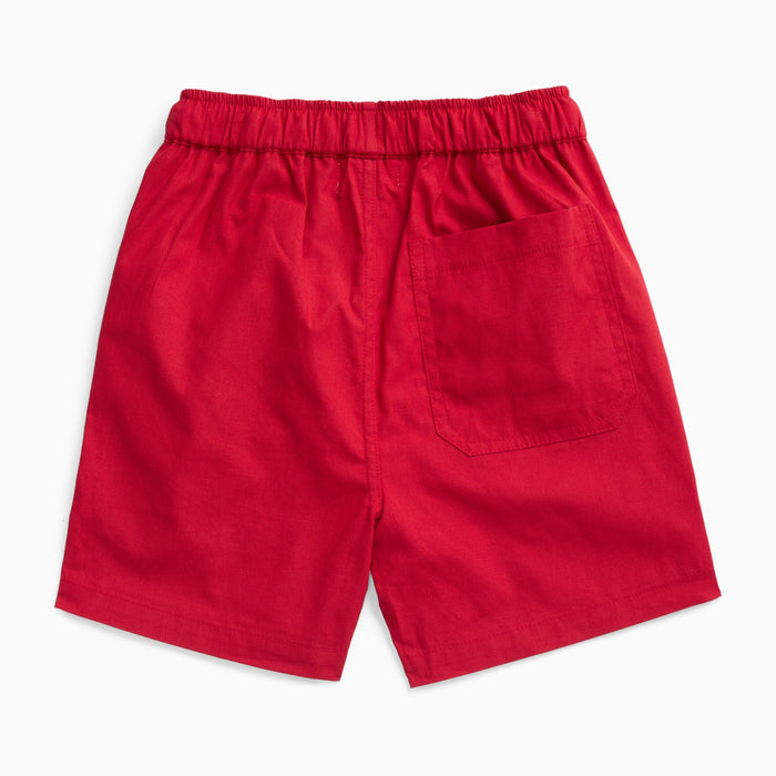 KIDLY by MORI Red Cotton Shorts